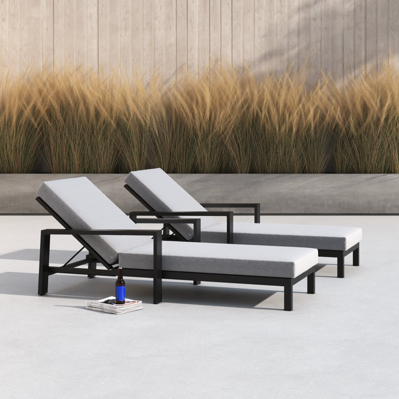 Outdoor metal chaise lounge sales